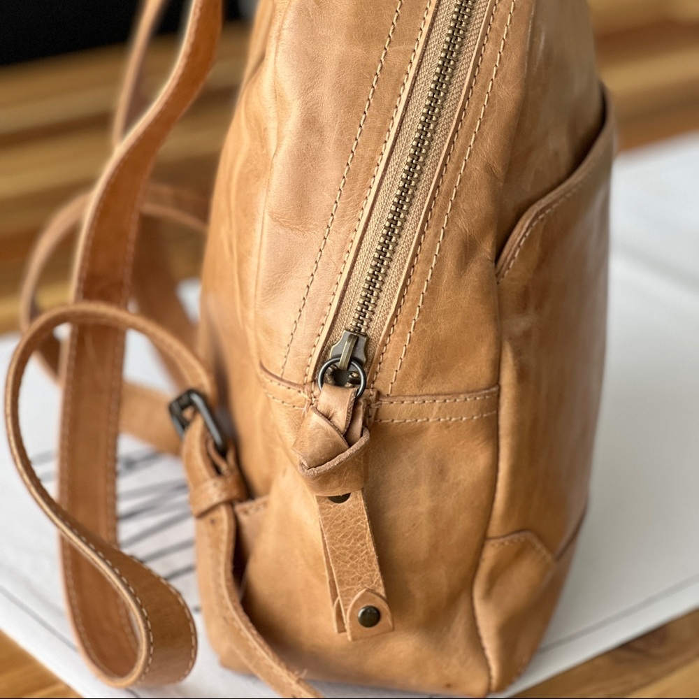 Frye Tan Leather Mini Backpack - Picture 4 of 12
